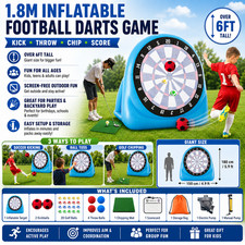 Outdoor 6Ft Inflatable Football Board Sticky Soccer Balls Kicking Shooting Game