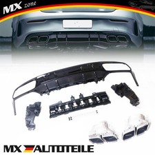 Für Benz C-Klasse W205 AMG Coupé 15-21 C63 Heckstoßstange Diffusor Auspuff Tipps
