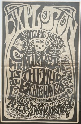 1967 The Who, Blues Project, Richie Havens , VILLAGE THEATRE N.Y., Concert Ad