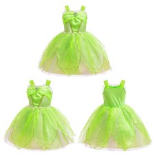 Girls Dress Party Gown Cosplay Costume Princess Skirt Performance Christmas Elf