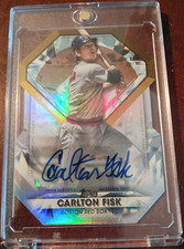2022 Topps Diamond Greats Die-Cuts Carlton Fisk Auto Red Sox Red /10 DGDC-69