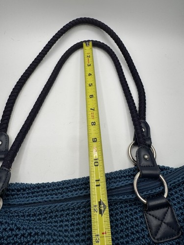 Croft & Barrow Crochet Shoulder Bag Purse 3 Shades Of Blue - Picture 6 of 10