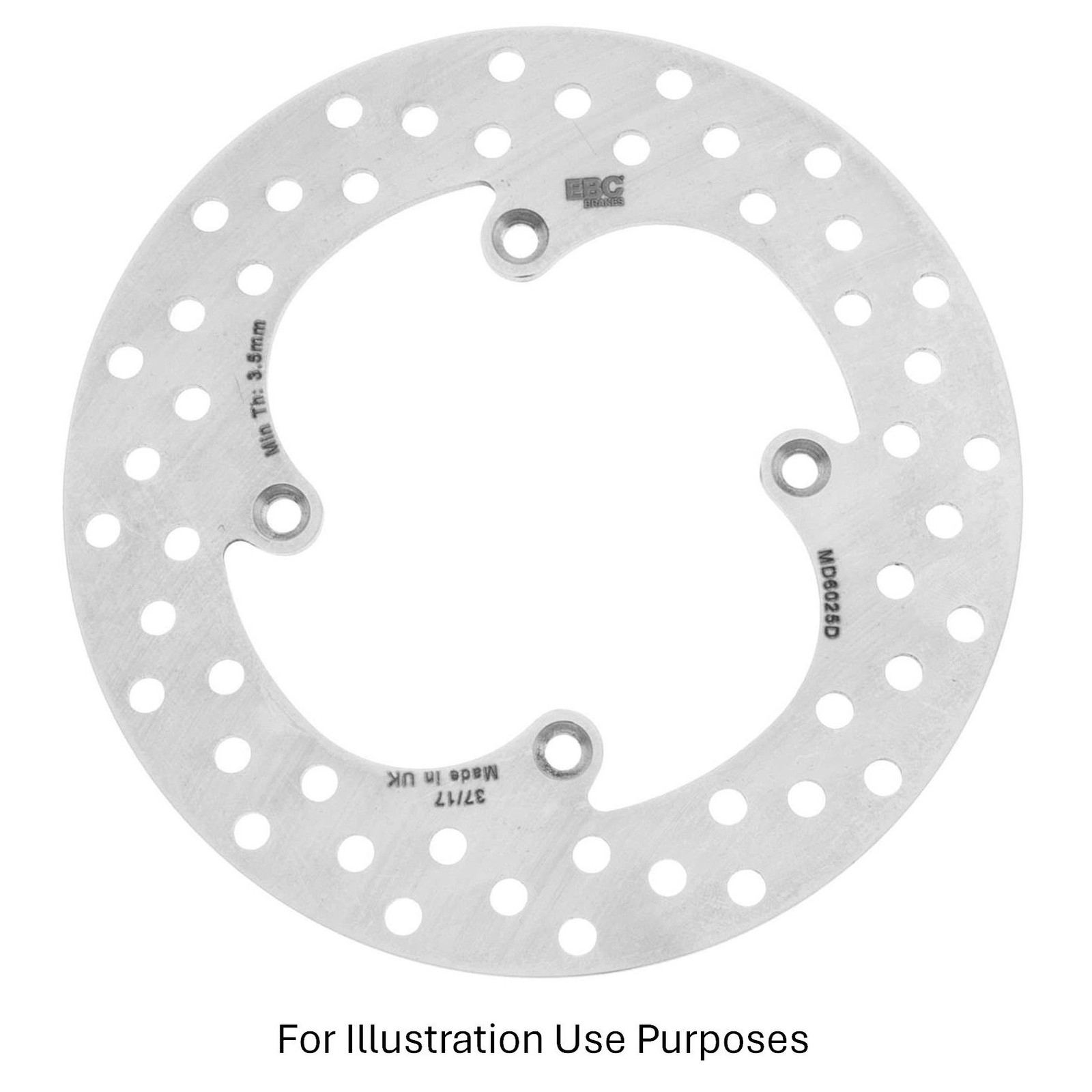 EBC MX/ATV/Enduro Solid Rear Brake Disc Rear Right for Kawasaki KX 80 1992-1996