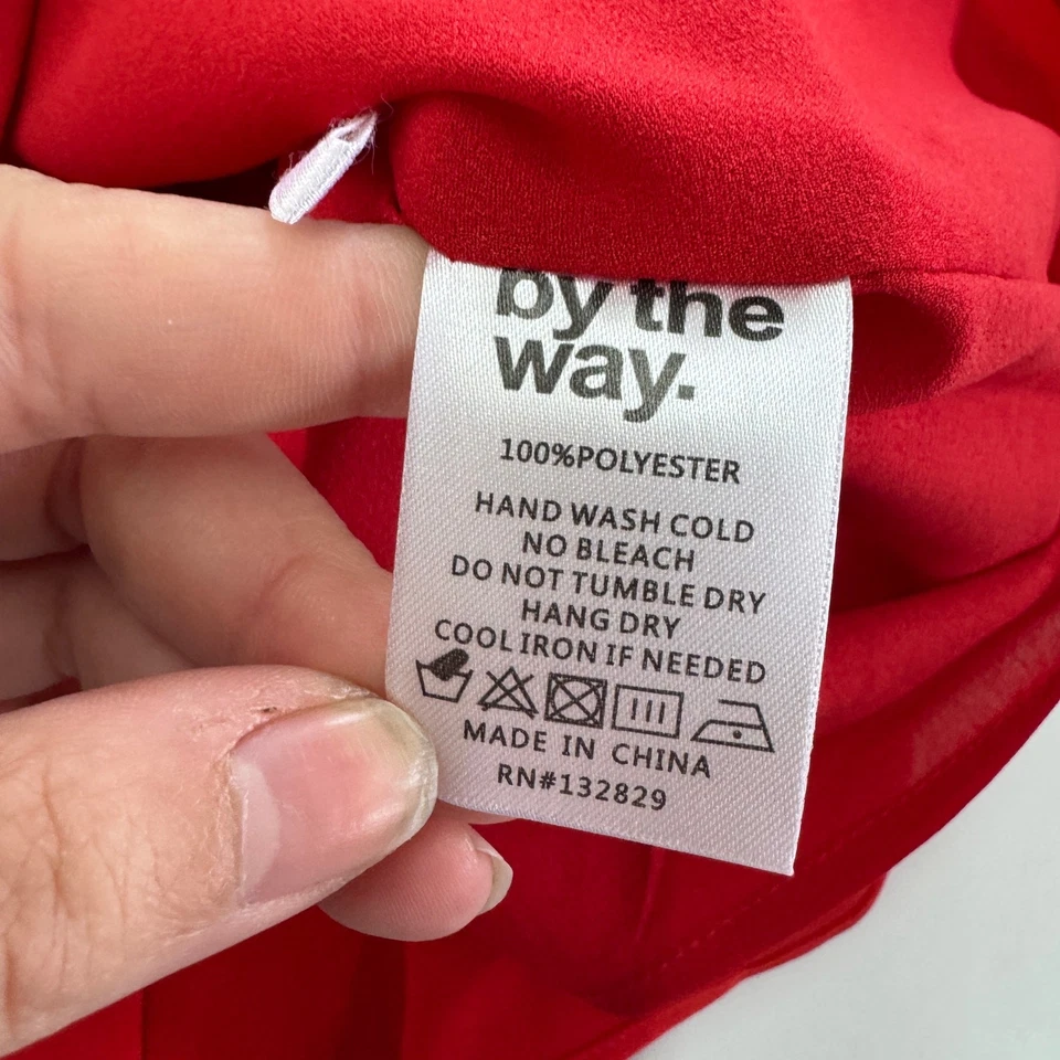 Falda By The Way Mujer X Pequeña Roja Volantes Corbata Cintura Mini REVOLVE Foto 4 de 4