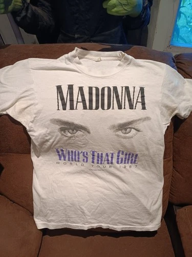 Madonna Who's That Girl Tour Shirt Size L see Photos Ra 1980s vintage concert t-shirt, vintage, single stitch, B+ condition