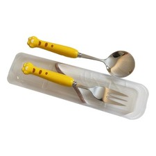 US Cartoon Fork Spoon Cute Kids Cutlery Set Durable Stainless Steel Utensils Set