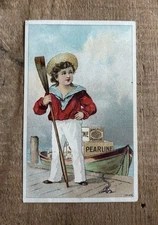 Antique Victorian James Pyles Pearline Washing Compound Advertising Trade Card
