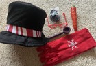 Winter SnowFun Create a Snowman Kit Hat Scarf Carrot Nose Eyes pipe glasses Toy — photo 2