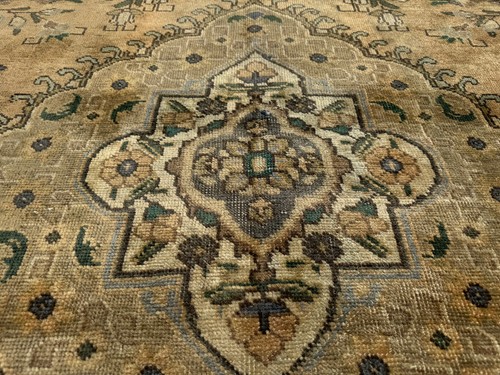 ALFOMBRA ANTIGUA 6x9 tejida a mano vintage oriental hecha a mano caqui verde óxido apagado - Imagen 17 de 22