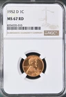 1952 D Lincoln Wheat Cent Penny NGC MS-67 RD - A735