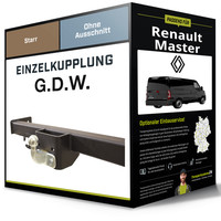 Starre AnhäNgerkupplung für Renault Master 02.2010-Jetzt III G.D.W. NEU AHK