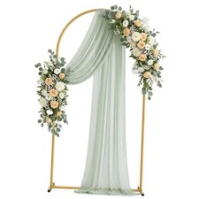 Arch Backdrop Stand, Metal Gold Wedding Arch Frame, Balloon Arch Stand 6.6FT