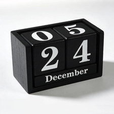 Wooden Block Calendar for Desk, Daily Desktop...