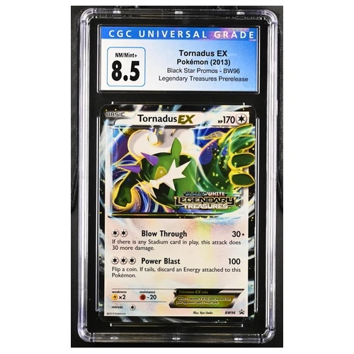 Tornadus EX BW96 Legendary Treasure Prerelease Holo Pokemon CGC 8.5 NM/Mint+