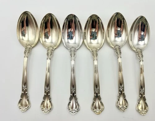Lot Of 6 Vintage Gorham Chantilly Sterling Silver Tea Spoon, 5.75”  .925
