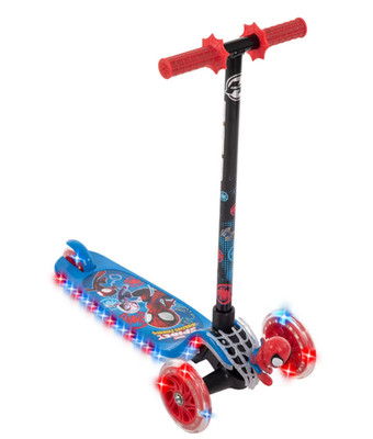 Huffy Kids Kick Scooter LED Spidey His Amazing Friends 3-Wheel Tilt