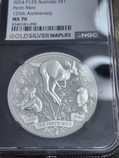 2024 P125 Australia Perth Mint 1 oz Silver 125th Anniversary Proof Coin NGC PF70