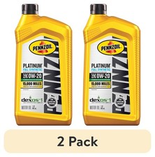 2 pack Platinum Full Synthetic 0W-20 Motor Oil 1-Quart Full Synthetic Motor Oils 51.92 per gallon