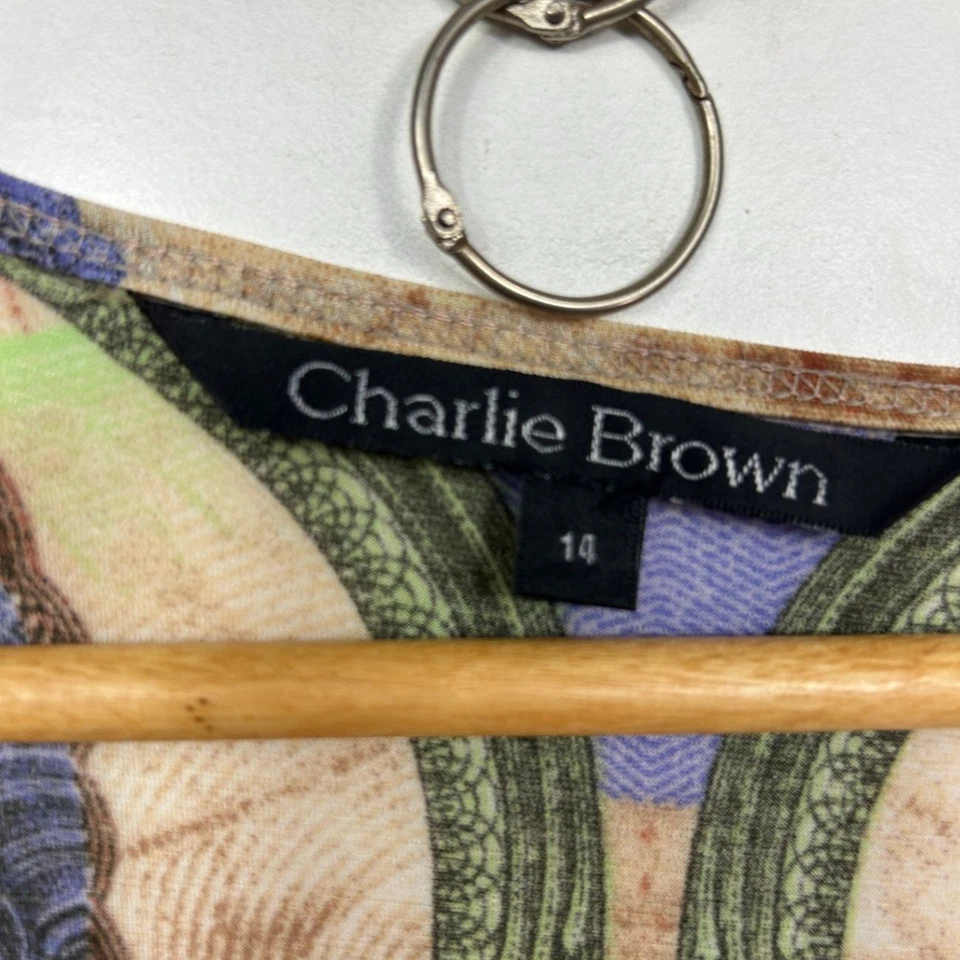 Charlie Brown Multicoloured Kaftan Dress Size 14 - image 4 of 4