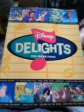 Disney Delights Five Finger Piano Sheet Music Songbook is pre-owned