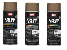 SEM COLOR COAT SADDLE TAN Vinyl Spray Auto Paint 12 oz. SEM 15033 (3 Pack)