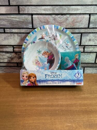 ZAK! Disney Frozen 3-piece Mealtime Set, Plate, Bowl & Tumbler, Free QuikShip