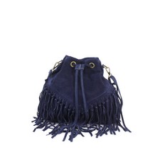 Ladies Soft Real Suede Fringe Bucket Bag Women Clutch Handbag VPFR19