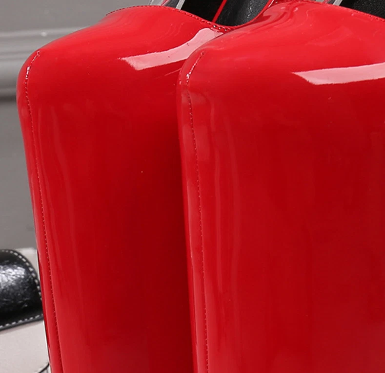 Tacones de aguja para mujer de 30 cm con plataforma charol de tacón de aguja para fiesta Foto 4 de 4