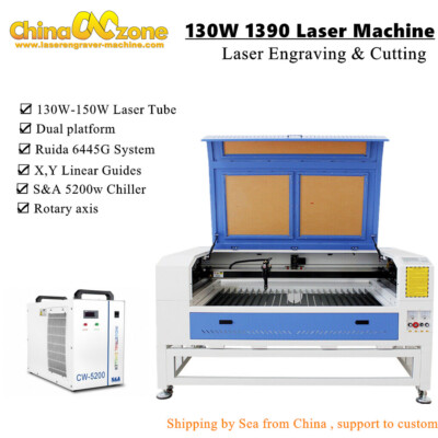 CO2 Reci 130W 1390 Laser Cutter Machine Ruida System Linear Guide laser Engraver