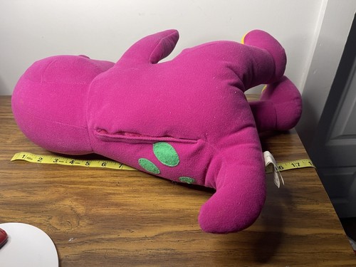 Vintage Large Playskool 1992 Purple Dinosaur BARNEY Plush Talking Singing - 第 10/10 張圖片