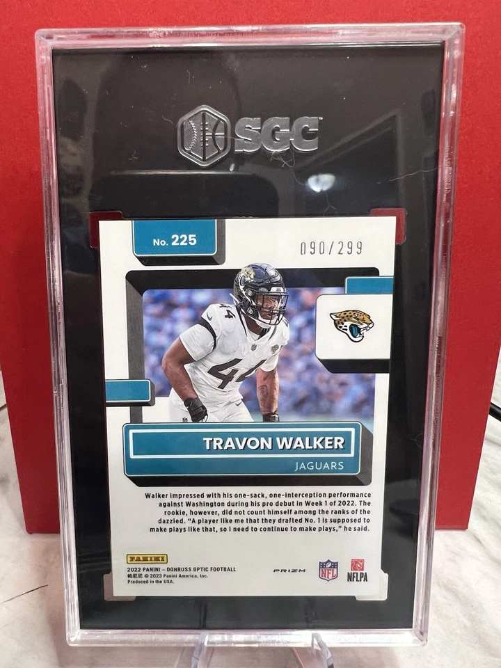 2022 Donruss Optic Travon Walker Jaguars RC 90/299 - Image 2 of 2