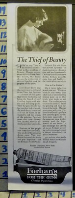1920 FORHAN TOOTH PASTE DENTAL HYGIENE DENTIST TEETH BRUSH HEALTH   E10