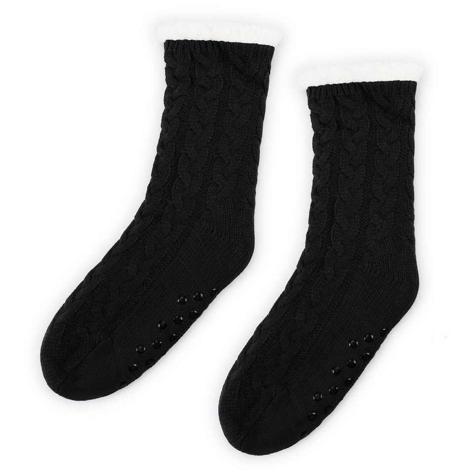 Women Thermal Cozy Fuzzy Fleece Long Socks Knee High Warm Stocking Slipper Socks