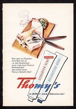 3w756/ Alte Reklame - von 1961 - THOMY&acute;S - so delikat - nach Schweizer Art
