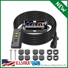 15 FT Trailer Wiring Harness Kit Heavy Duty 7 Way Trailer Cord with 7 Pin Traile