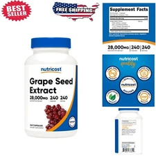 High-Potency Grape Seed Extract 28,000mg - 240  Capsules, 3rd Party Tested