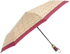 NEW COACH Signature Full Size Nylon Umbrella F63364, Ivory Rouge