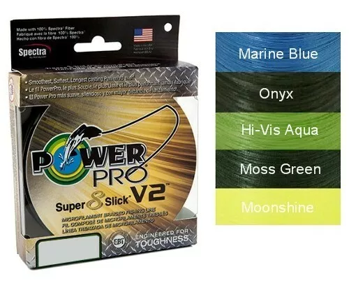 Power Pro Super Slick V2 Braid Fishing Line 40lb Test 300 Yd Marine Blue  40#