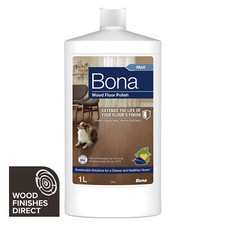 Bona Wood Floor Polish 1L Gloss/Matt - Previously Varnished Floors/Quick Drying