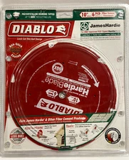 Diablo Hardie Blade 10" 6 Teeth Cement saw Blade New.