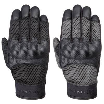 Oxford Spartan Air Short Motorcycle Gloves Vented Summer Motorbike Gloves Black