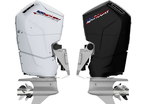 Mercury Marine Decals USA / PAIR Logos / 12" Vinyl Vehicle Watercraft Graphic - Picture 2 of 3