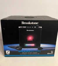 Brookstone Karaoke Machine Wireless Led Party speaker high performance NIB
