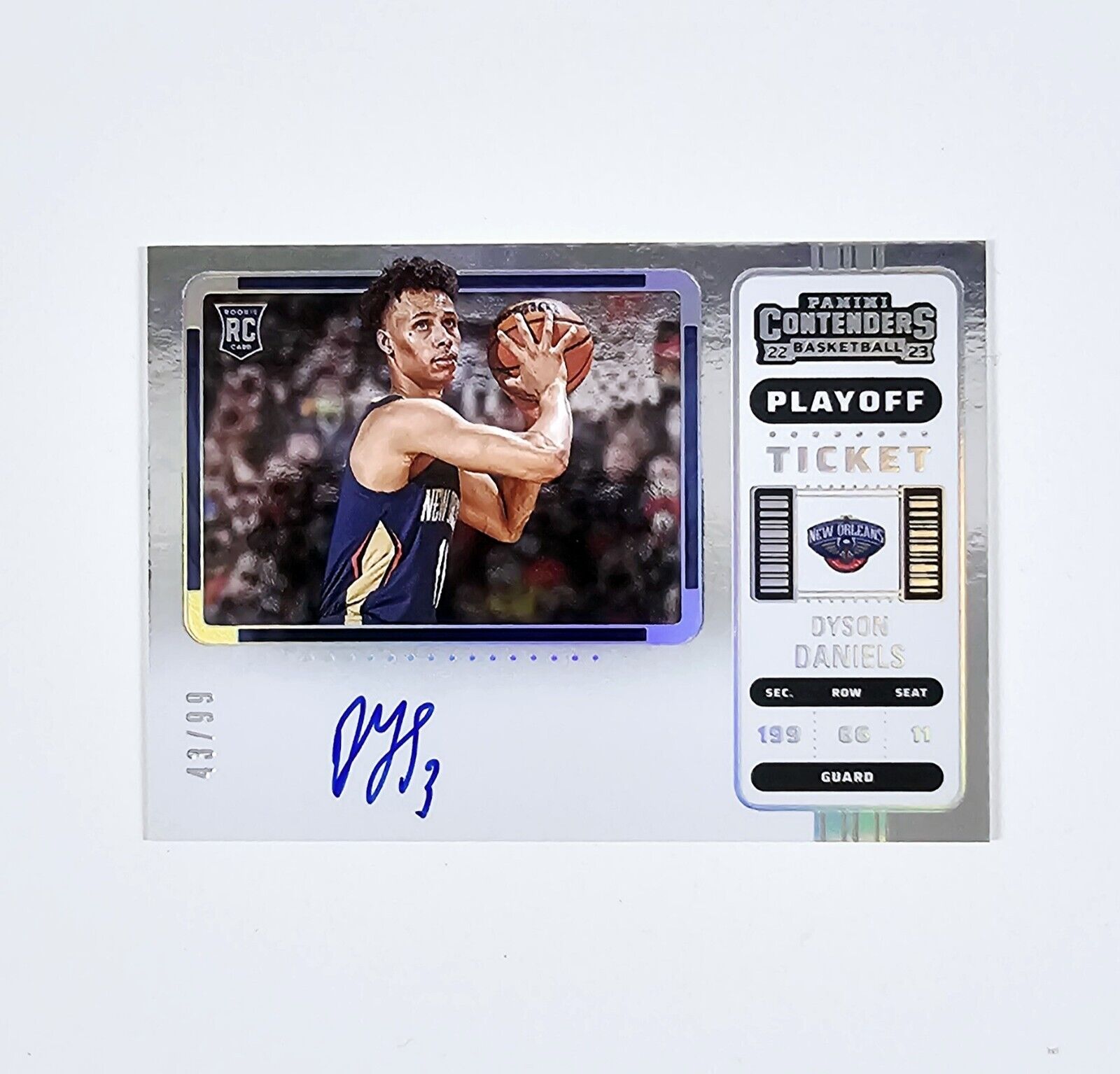 2022-23 Panini Contenders Variations Playoff Ticket #142 Dyson Daniels Auto/99