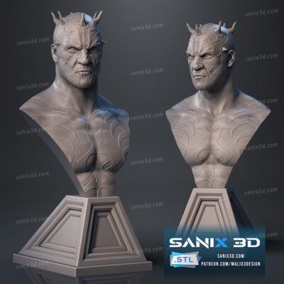 DARTH MAUL, STAR WARS, BUST, 70-200mm, FAN ART, 3D-DRUCK, STATUE, ABE3D, MFW
