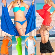 PAREO CopriCostume Donna Mini Abito Moda Estate sarong beachwear bretelle