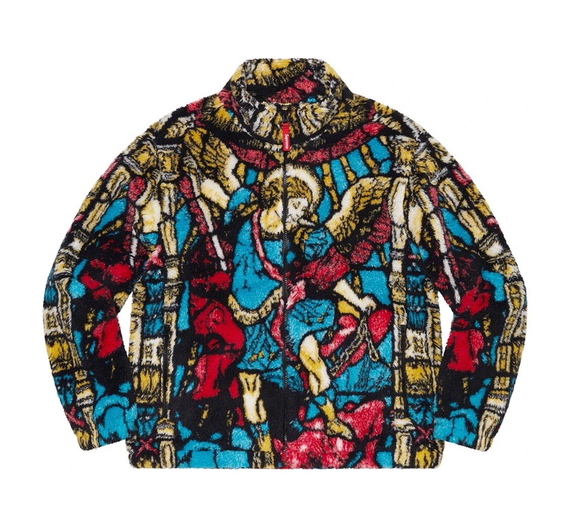 SUPREME Saint Michael Fleece Jacket Rare, Authentic, New Old SUPREME Saint Michael Fleece Jacket Rare, Authentic, New Old