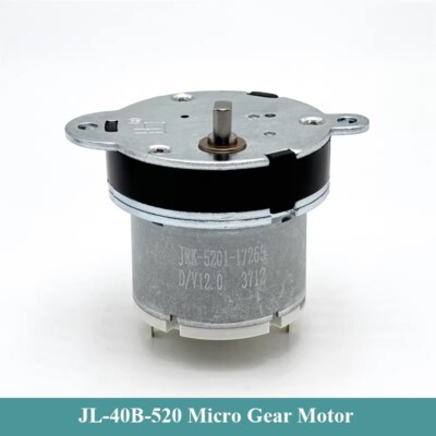 40MM DC 6V-12V 230RPM Micro 520 Metal Gear Box Electric Gear Motor DIY Robot Toy