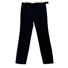 Prada Poly Hem Zipper Stretch Women's Black Pants Size 40 (US S)