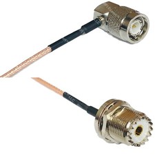 RG316 TNC Male Angle to UHF Female BULKHEAD RF Cable Rapid-SHIP LOT